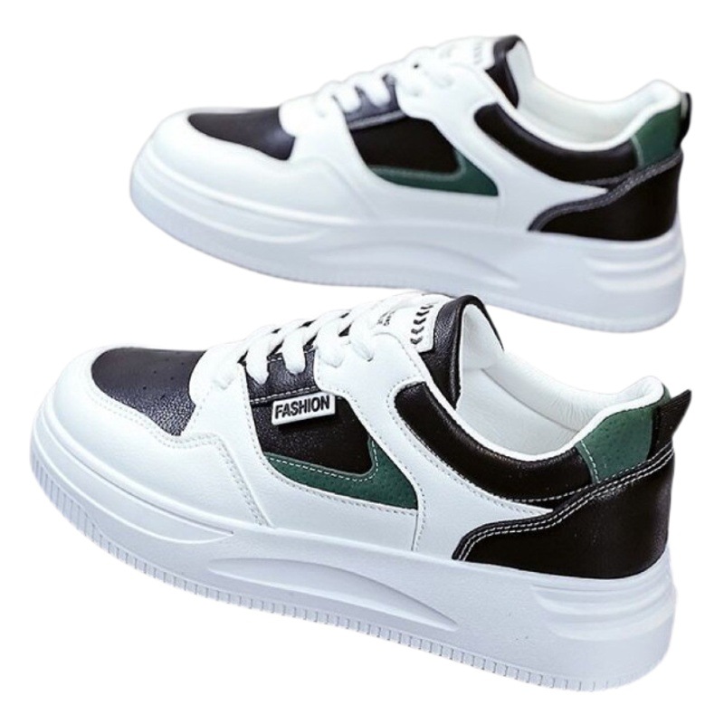 Nuevos zapatos de mujer zapatos casuales coreanos versátiles zapatos de tablero zapatos blancos de punta redonda 2023 años Zapatos de tablero de zapatillas de deporte de fondo grueso para mujeres