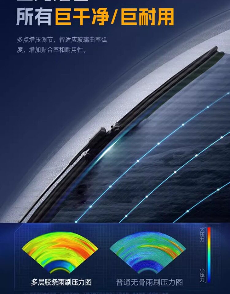 Eleven rubber strip wipers are suitable for Buick Excelle, Verano, Regal, Envision, GL8, Encore, and GL6