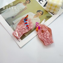 新款跨境外贸热销个性火机香烟造型抓夹后脑勺盘发鲨鱼夹发饰头饰