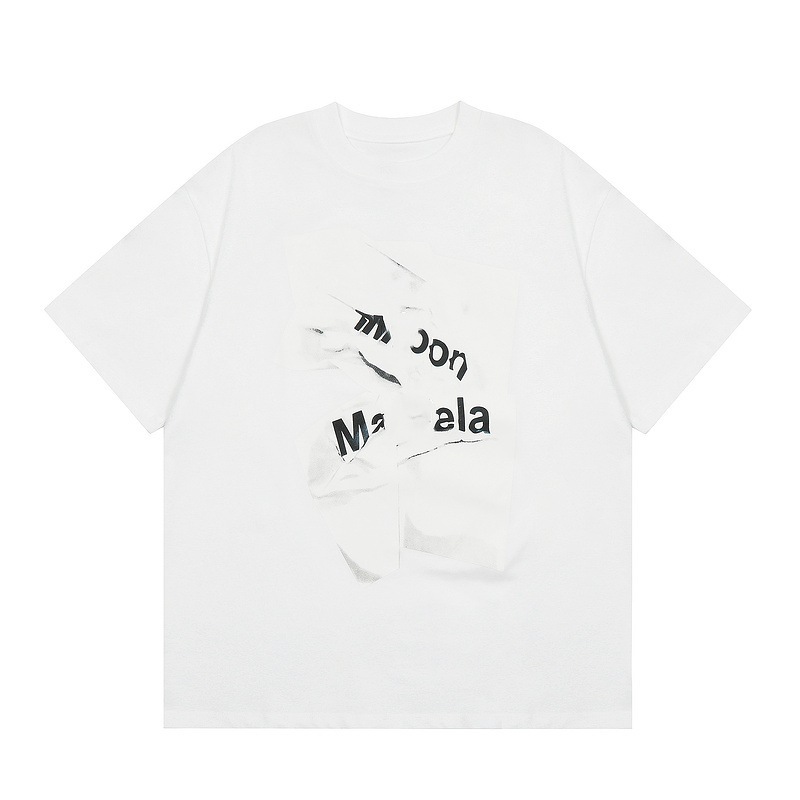 Mm6マギラtシャツ2023夏新作男女カップル服アラビア数字プリント半袖|undefined