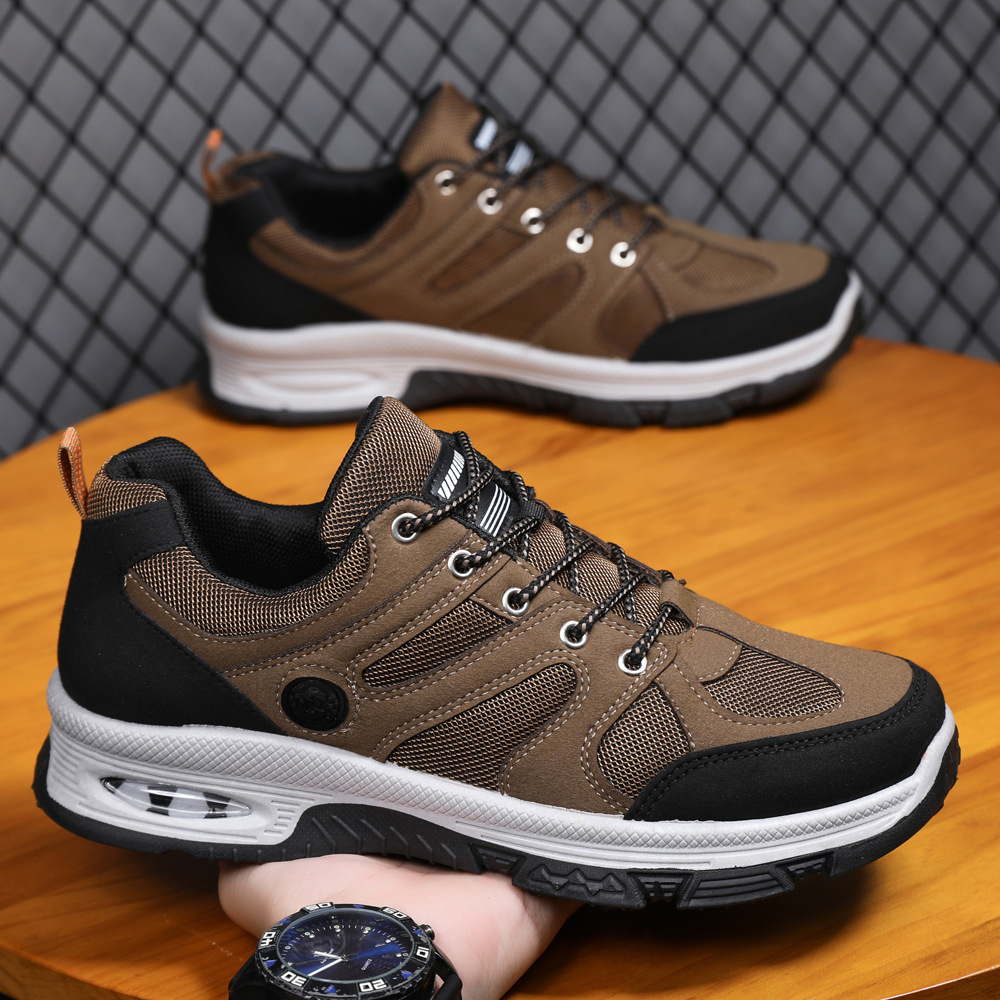 Hiking Outdoor Fashion Versatile Mesh Breathable Thick Sole Work Safety Men's Shoes_voghion.com