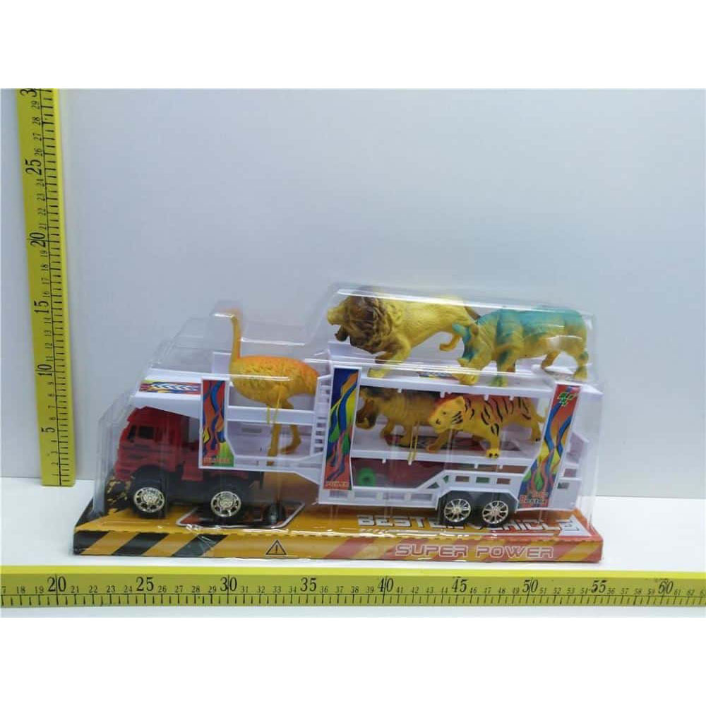 Niños grandes modelos de juguetes de camiones de construcción de doble capa remolque plano simulación de juguetes de camiones al por mayor