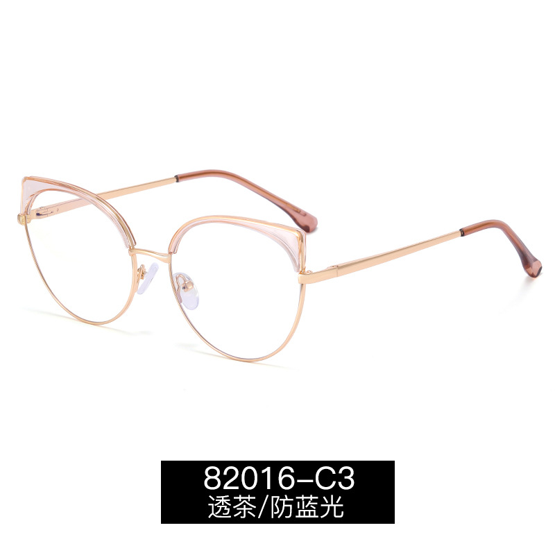 82016 nueva moda estilo coreano transparente Oval marco adelgazante ultra-ligero llano cara en línea puede ser equipado con grados gafas marco gafas