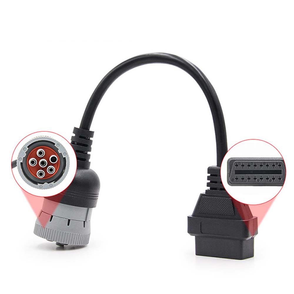 Truck Cable OBD1 to OBD2 for J1708 6Pin female to OBD2 16Pin