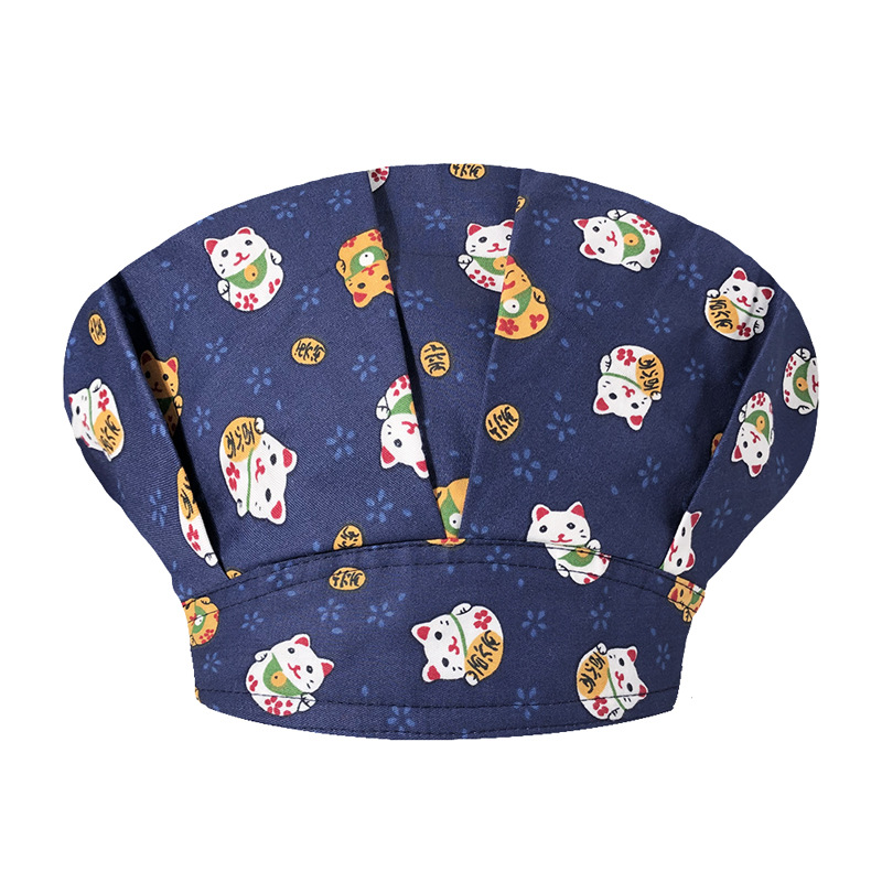 Tapa de operación directa de fábrica impresión femenina pequeño animal lindo sombrero de enfermera algodón salón de belleza odontología oral sombrero