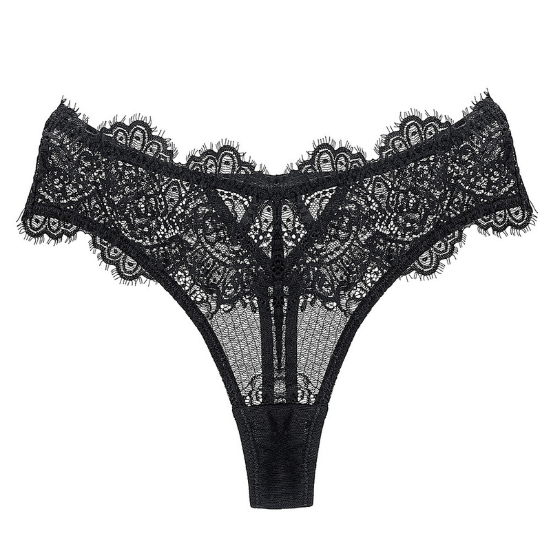 Sexy and Tempting Lace Thong T-Pants Ultra-Thin See-Through Low-Waist Underwear Pure Cotton Crotch Butt Lift Women's Underwear Sexy and Tempting Lace Thong T-Pants Ultra-Thin See-Through Low-Waist Underwear Pure Cotton Crotch Butt Lift Women's Underwear