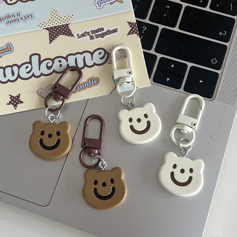 Cartoon Ins Keychain Bear Backpack Hanging Ornament Bouncing Rope Cute Chain Spring Anti-lost Couple