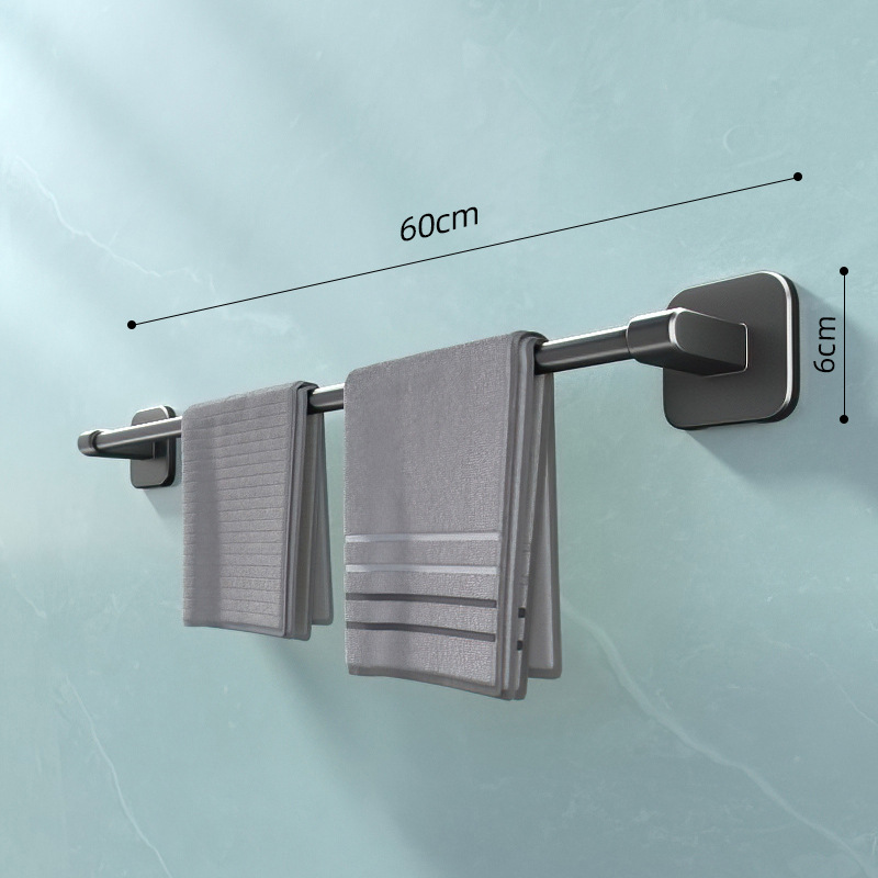 Toallero ponche libre baño doble barra colgante de pared Barra de Toalla baño sola barra de almacenamiento de rack inodoro estante de inodoro