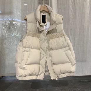 Fashion foreign style white duck down vest vest women's winter 2022 new knitted thick warm vest coat