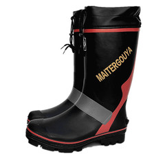 Men's Steel Nail Bottom Rain Boots High-Cut Rain Shoes Rubber Non-Slip Outdoor Fishing Shoes Shore Fishing Shoes Fashion Snow Boots Rubber Shoes