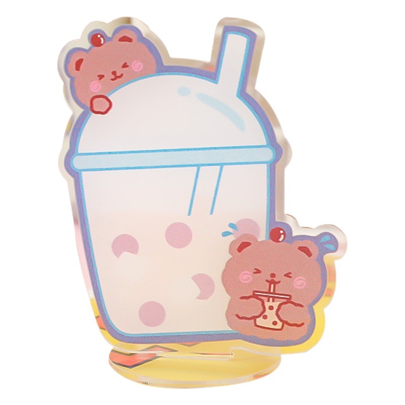 Tablero de notas de acrílico de escritorio lindo tablero de mensajes memorándum borrable tablero de escritura de soporte de pizarra para el hogar