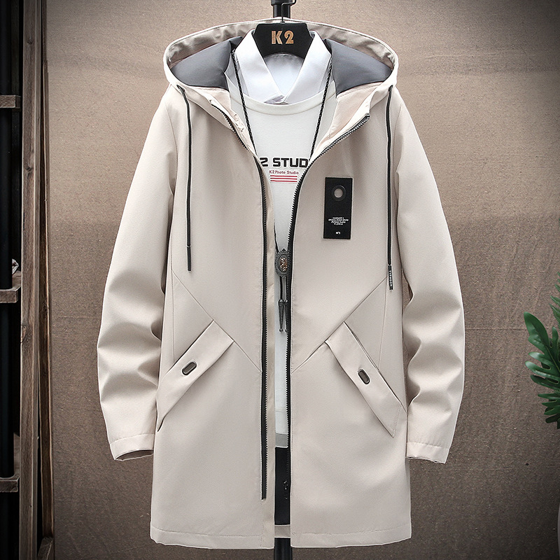 2025 primavera y otoño chaqueta de monzón para hombres chaqueta larga suelta estilo coreano chaqueta guapo chaqueta de hombre chaqueta casual chaqueta de moda image 1