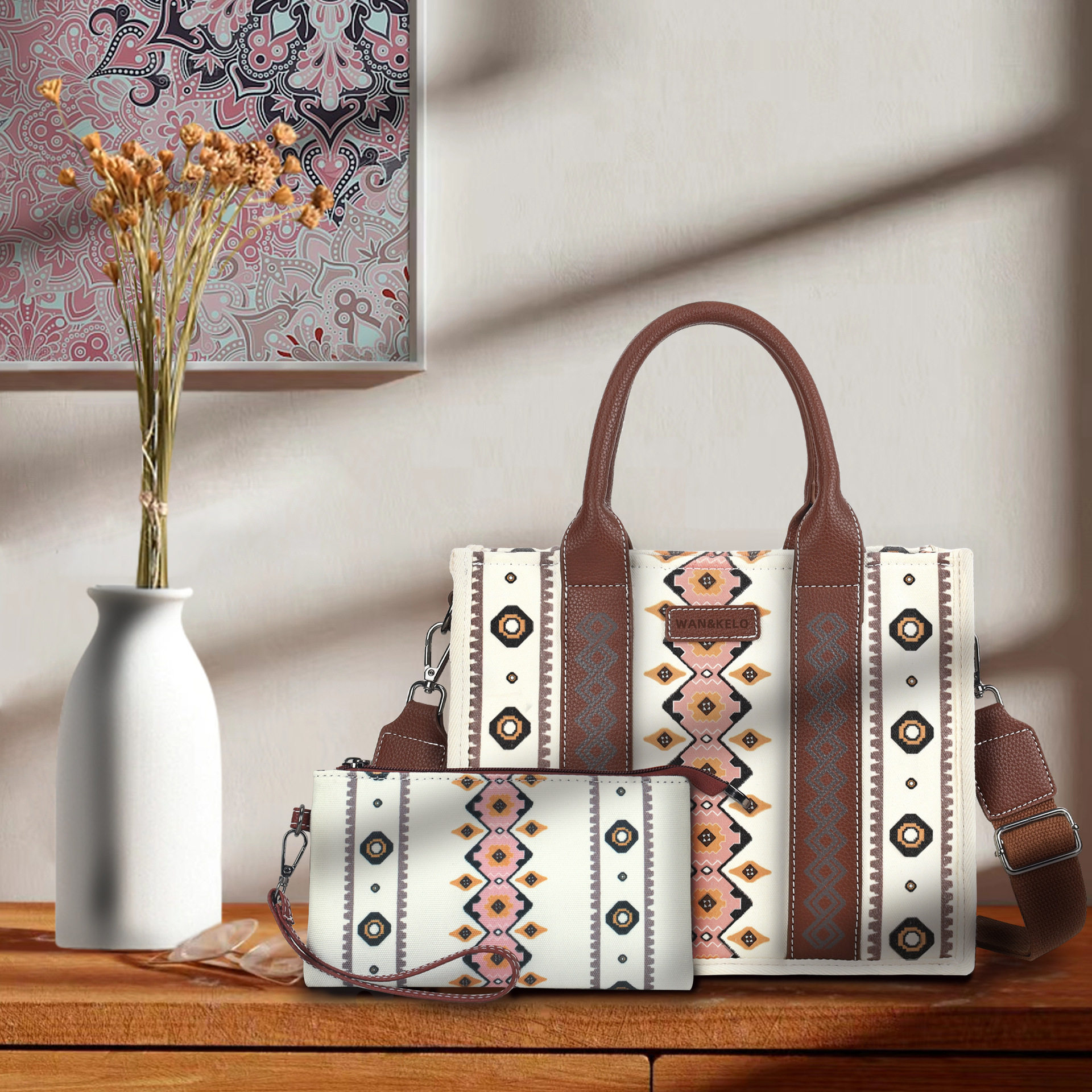 150g Weight Canvas Lining Material Zipper Closure Type Single Shoulder Strap Strap Type Square Bag Bags Type Casual Occasion Canvas Material Color Block Pattern All Seasons Season Unisex Gender Vintage Style, Ethnic Style Style Square Shape Small Size Unisex Small Canvas Color Block Vintage Style Ethnic Style Square Zipper Square Bag 11