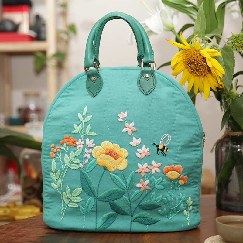 Bolso curvo-fragancia de La Flor de la búsqueda de la abeja (producto no terminado) + estiramiento plástico del bordado de los 20cm