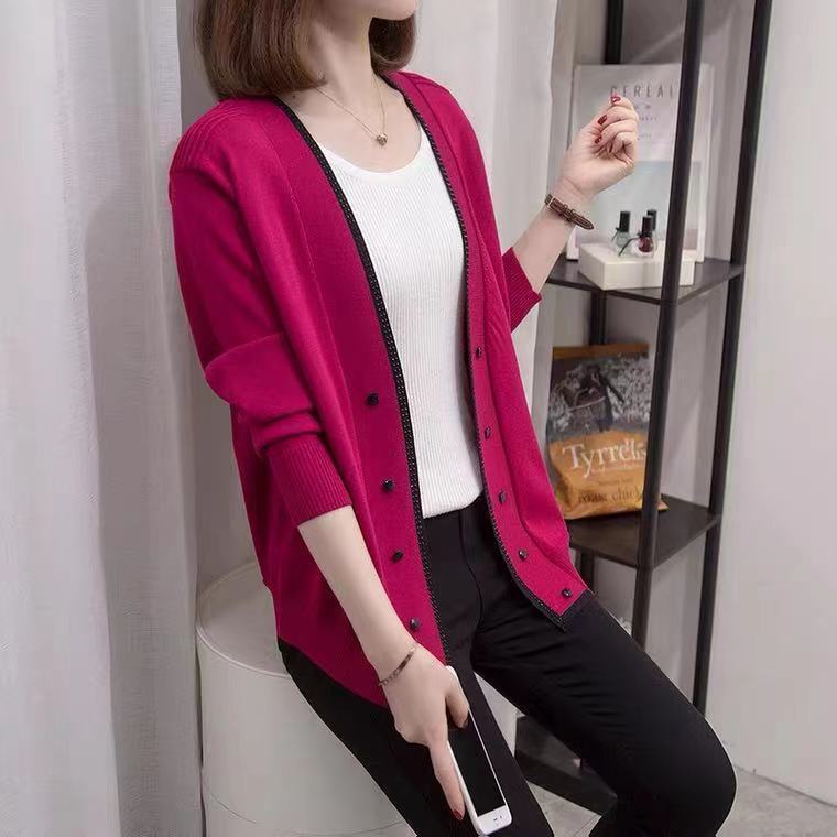 薄款针织开衫外套女春装新款宽松披肩小外搭长袖毛衣秋上衣小衫