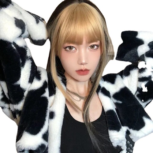 Bangs-dyed wig for female internet celebrity with the same comic bangs, natural invisible, traceless, artificial hair, traceless wig patch