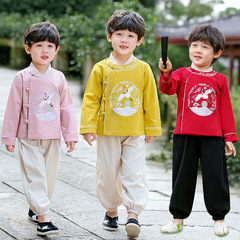 Children's Chinese-style Spring and Autumn Hanfu Set for Girls 2022 New Arrival Ancient Style Garden Dress Children's Crane Costume Set Wholesale