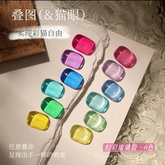 6色多巴胺冰透裸色甲油膠果凍透色美甲膠流行顯白光療膠美甲專用