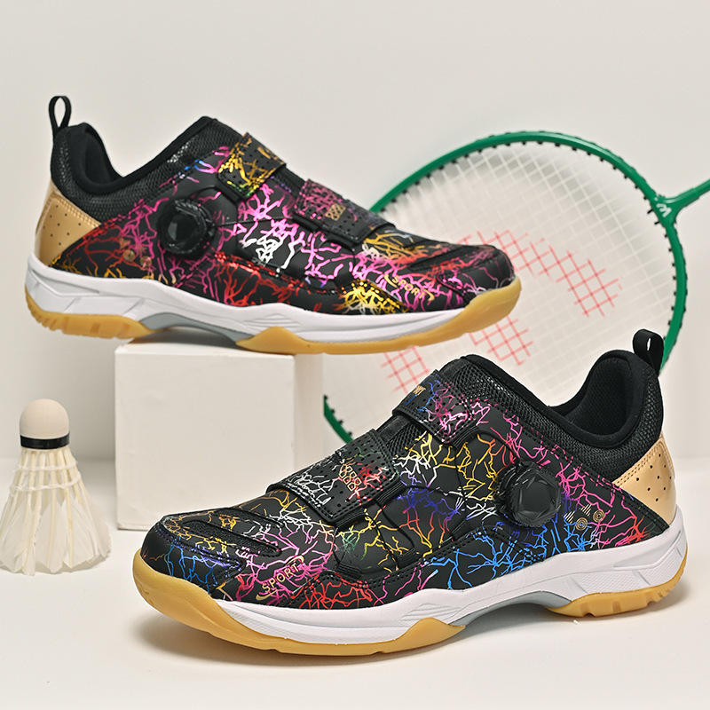 New Badminton Shoes Men's Table Tennis Shoes Large Size Student Training Tennis Shoes Indoor Sports Shoes Twist Buckle Shoes