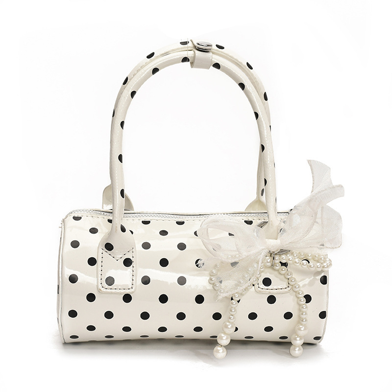 2025 New Korean Summer Handbag Small Tote Bag For Women High-End Polka Dot Niche Pillow Bag Shoulder Crossbody Bag - Thumbnail 5