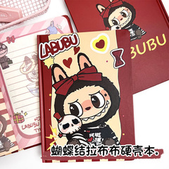 新製品ラブブ labubu カラーページノートブックトレンディなクールなハードシェルノートブック学生フルカラー日記水平線ノートブック