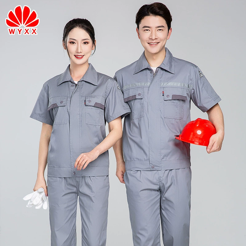 Летняя рабочая одежда с короткими рукавами, фабричная одежда, дышащая рабочая одежда, авторемонт, одежда для охраны труда, костюм можно настроить ЛОГОТИП