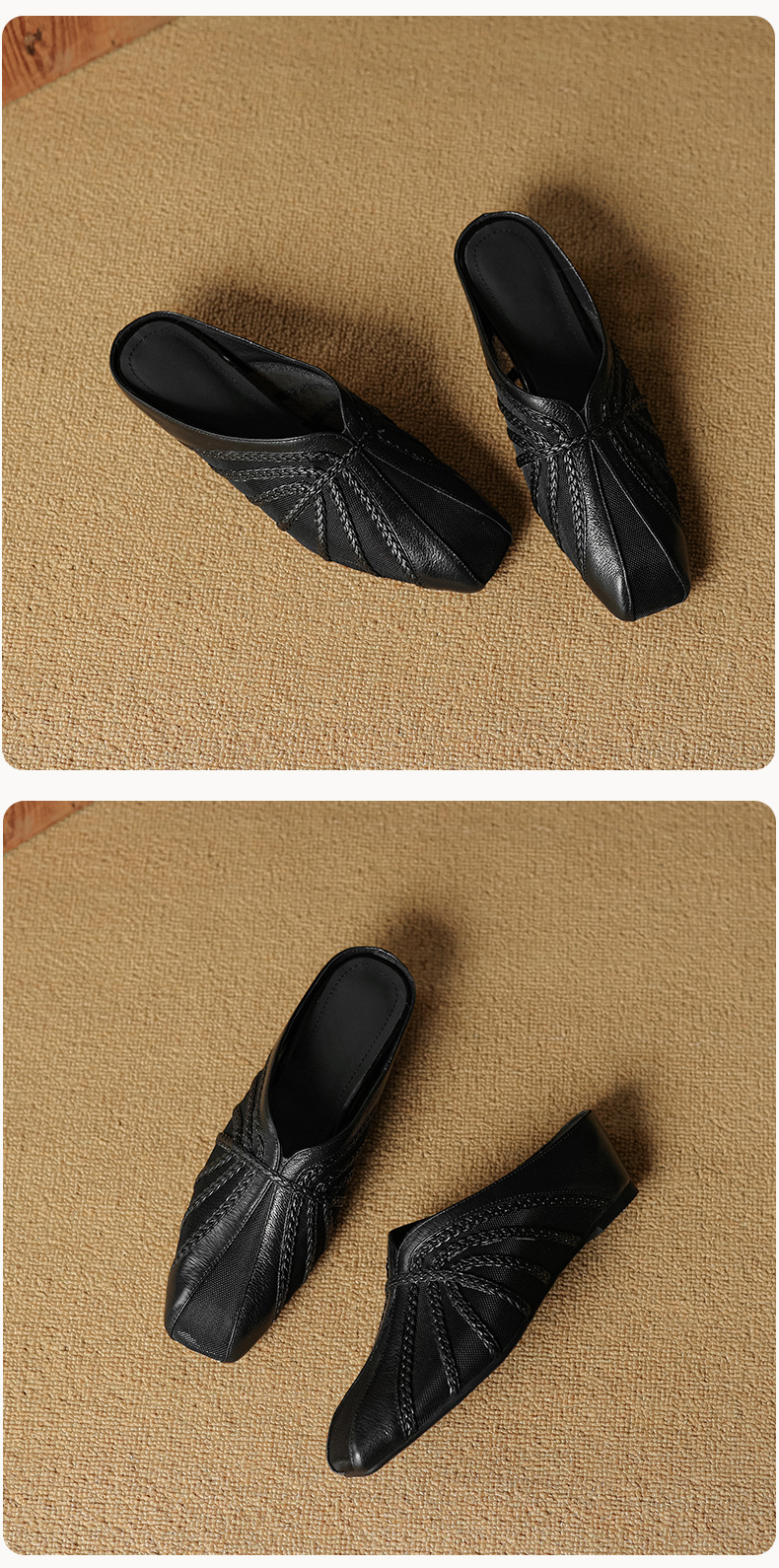 Sandal cao gót nữ mũi nhọn quai chéo gót 5 cm phong cách Hàn Quốc — đen chi tiết 23