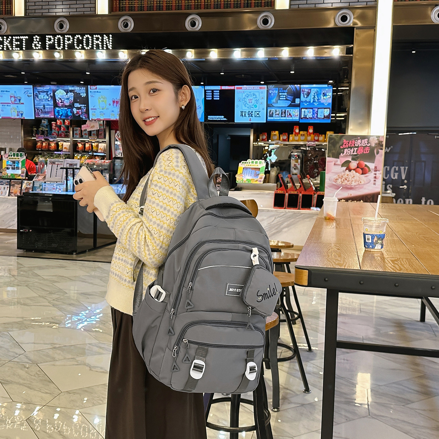 Jiayi JIAYISTAR nueva mochila 2025, mochila de alta capacidad, mochila para estudiantes de escuela secundaria y secundaria.