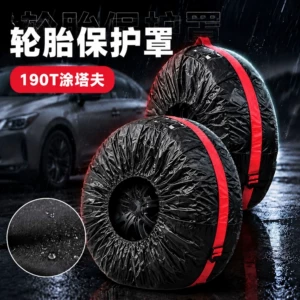Avtomobil təchizatları 190t polyester tafta təkər örtüyü, ehtiyat təkər çantası, qar təkəri çantası
