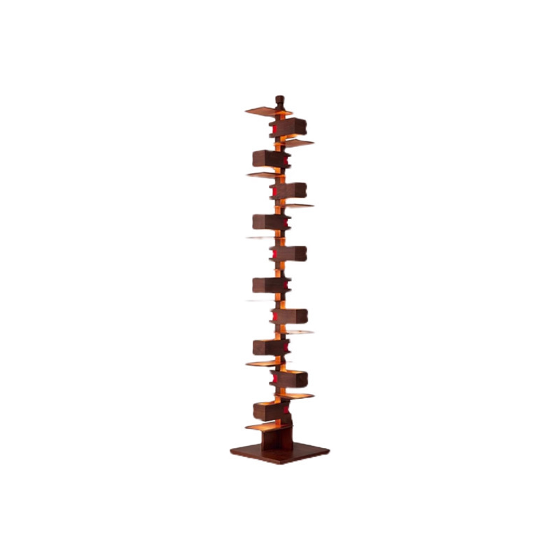 Taliesin estilo francés flujo de agua villa lámpara de piso lámpara de escritorio diseñador de madera tallada sala de estar lámpara de decoración retro