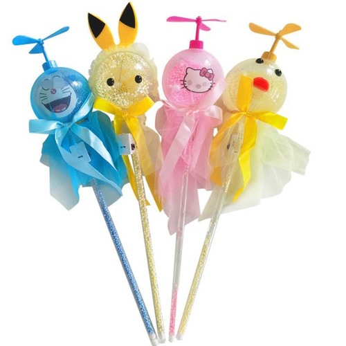 New cartoon windmill starry sky ball magic wand push stall night market scan code gift luminous toy supply wholesale