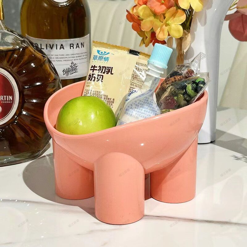Fruit Plate, Fruit Bowl, Living Room Coffee Table, High-End Snack Display Plate, Dried Melon Seeds, Candy Plate, Food Storage Box