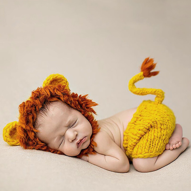 Cross-border e-commerce newborn photography clothing baby shooting clothing baby handmade knitted cartoon animal-shaped children's clothing