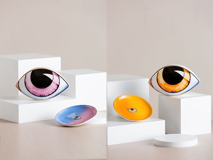 1155g Weight Ornaments Home Textiles & Decor Type Ornaments Classification 1 Piece Quantity Daily Occasion ceramics Material Eye Pattern Casual Style Casual Eye Ceramics Ornaments Artificial Decorations 8