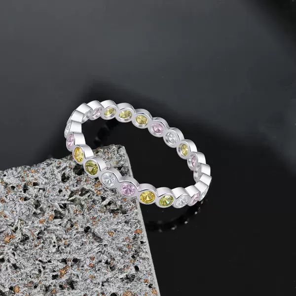 Trendy Candy Color Wave Pattern Macaron Colorful Rings for Layered Wear Accessories