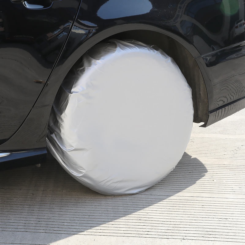 Car tire cover to prevent puppy urine, silver-coated wheel cover, rainproof and dustproof RV tire protector