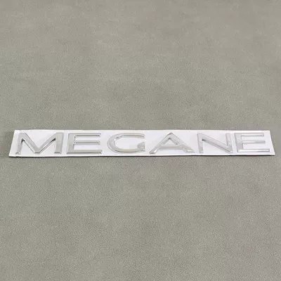 Car logo MEGANE, English modified - standard-meganemetallic-silver