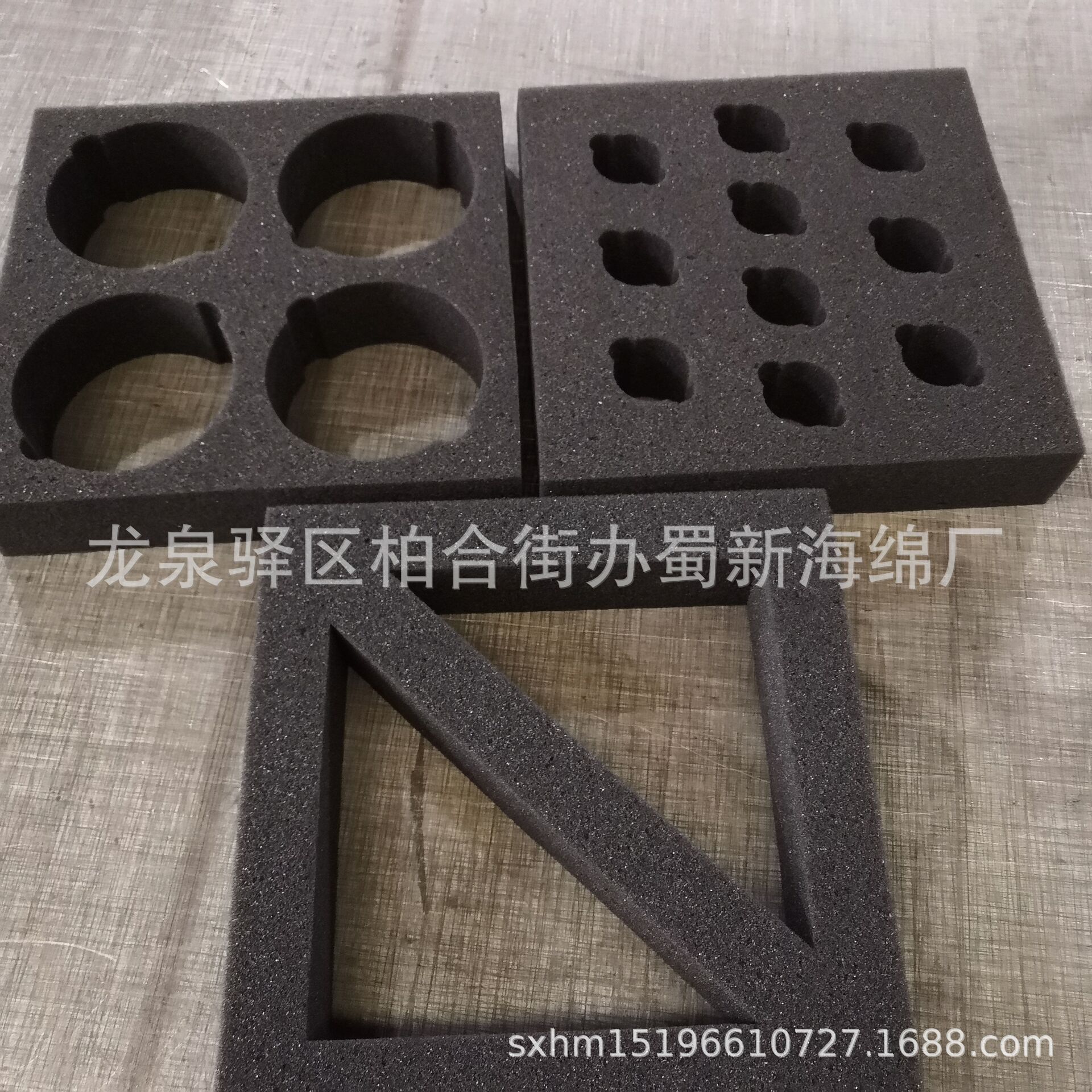 厂家供应黑色高密度工具箱内衬缓冲海绵泡沫/成型海绵包装