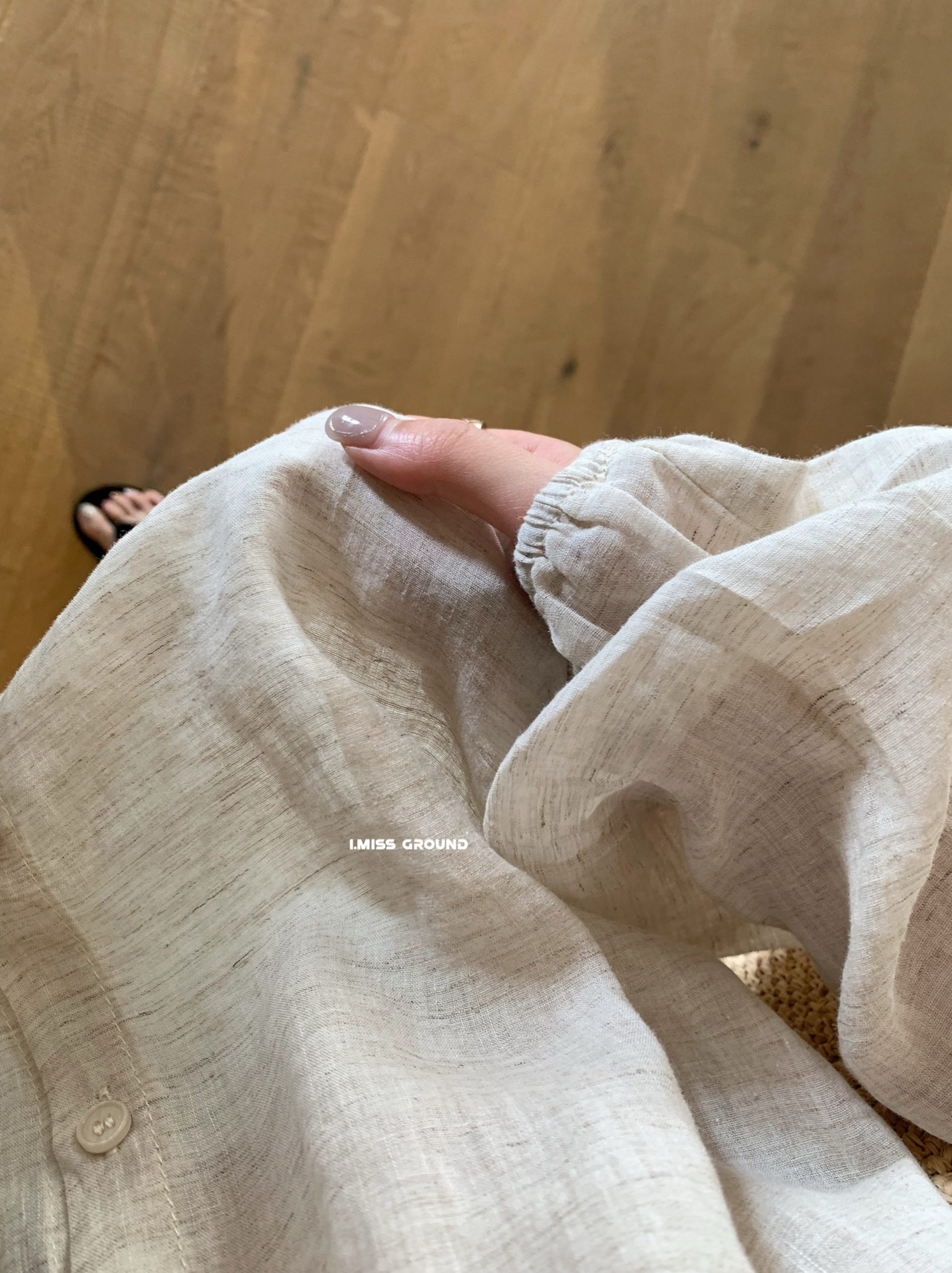 Áo sơ mi nữ tay lửng chất liệu ramie thoáng mát phong cách Pháp — trắng ngà, hồng nhạt, Bột cam, Vàng nhạtcolor chi tiết 36