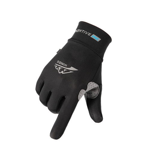 Cycling gloves for men and women, summer thin model, ice silk sunscreen UV protection breathable cycling touch screen full finger gloves