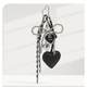 Cute Girl's Heart Silver Bead Bow Miu Bag Pendant Leather Love Super Beautiful Keychain Hanging