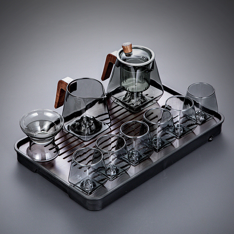 10개의 담배재 산 전망 Xiao Mo 6컵 + 직사각형 차 트레이