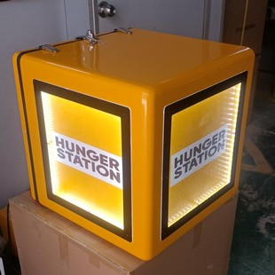 Jiangzhi high-grade high-intensity 3-sided replaceable LED lights with electric car tail box distribution box pizza box express box
