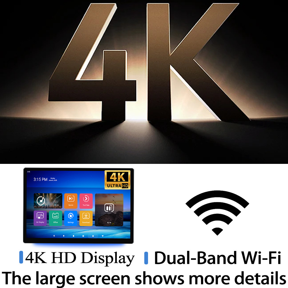 Direct Sales 13.5inch External Android Display Screen Fully Integrated Advertising Machine 13.5inch Headrest Android Mp5 Display Screen
