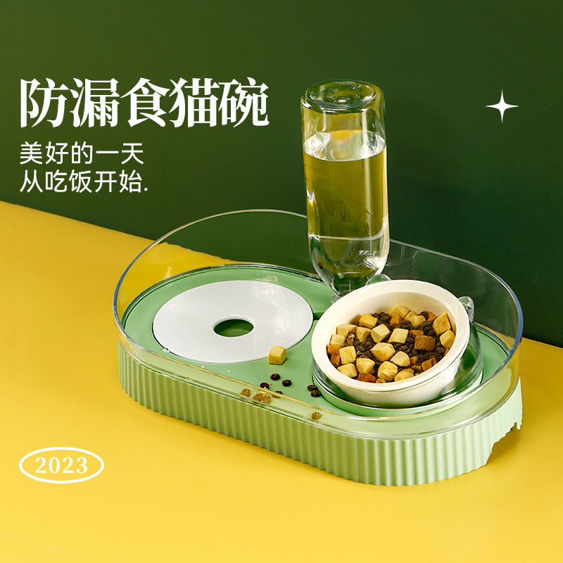 Tazón de plástico para perros Tazón doble Tazón de agua potable automática Tazón para mascotas Tazón para mascotas Tazón para arroz lindo Tazón para gatos Tazón para mascotas al por mayor