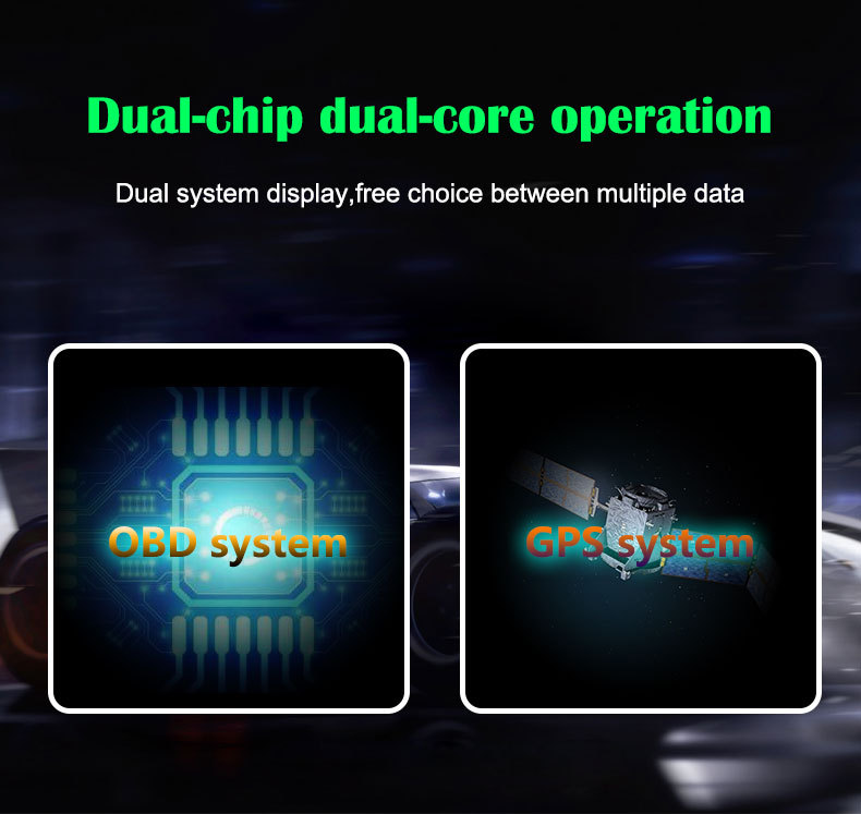 Cross-border best-selling car HUD head-up display OBD+GPS dual-system intelligent high-definition multifunctional on-board computer