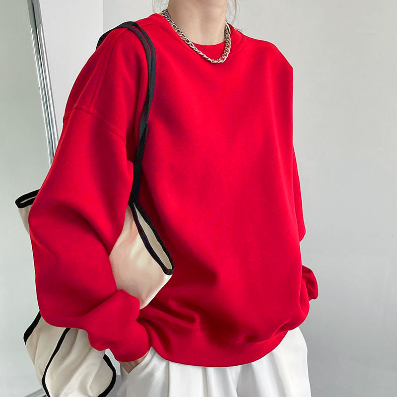 Primavera y otoño nuevo cuello redondo suelto chaqueta gris mujer chaqueta sin sombrero chaqueta superior de otoño base