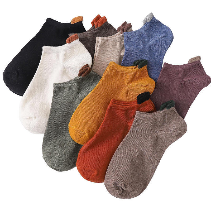 Men's Breathable Low-Cut Knitted Mesh Cotton Ankle Socks, Short and Invisible, for Young Boys and Teenagers