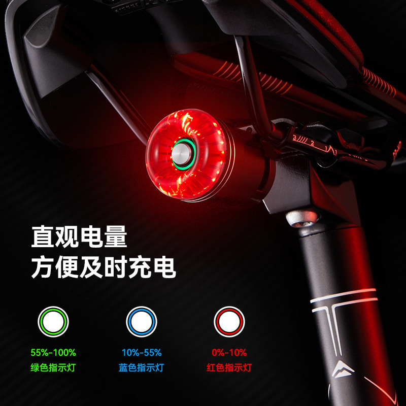 Lumaiwei テールライト SR1 自転車ナイトライディングリアテールライトインテリジェントブレーキセンシングマウンテンロードバイクライディング用品|undefined