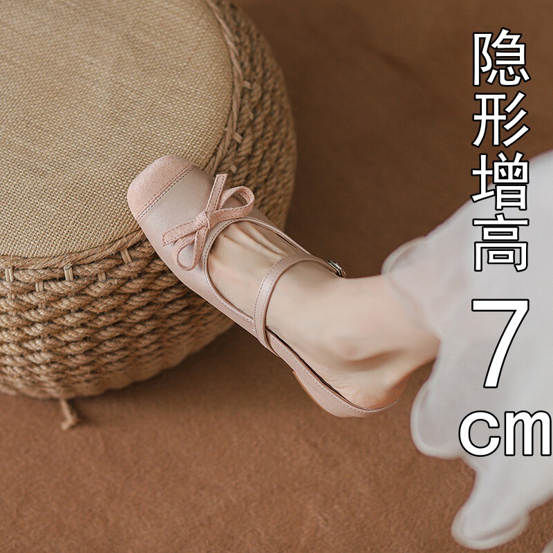 Inner Height Height Small Thick Heel French Single-layer Shoes silver Baotou Half Slippers Women's 2025 Summer Outer Mueller Shoes Sandals Inner Height Height Small Thick Heel French Single-layer Shoes silver Baotou Half Slippers Women's 2025 Summer Outer Mueller Shoes Sandals